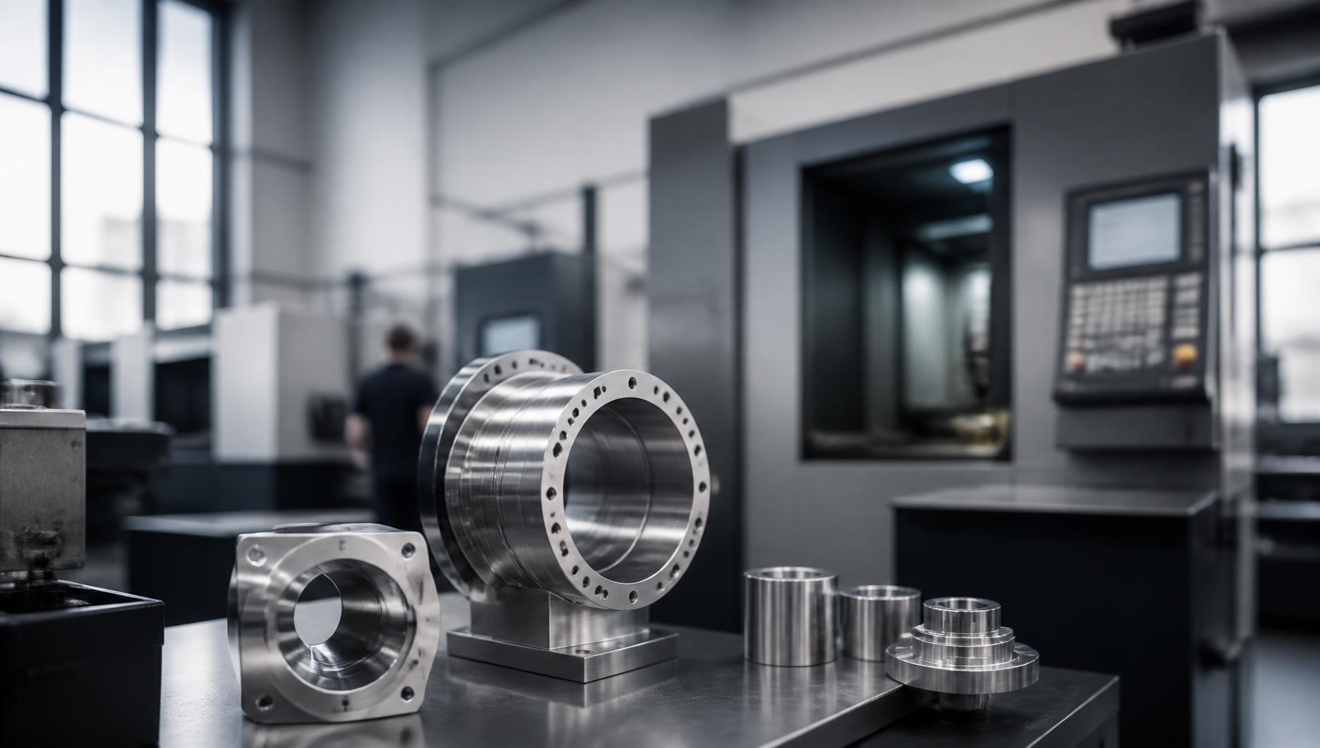 Precision machined metal components in an engineering production facility